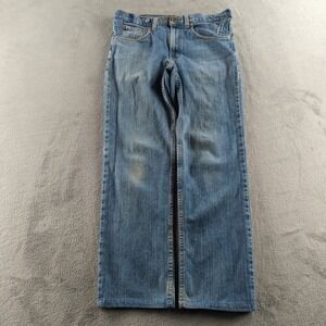 Vintage Levis Jeans Mens 32 Blue Slim Fit Distressed Repaired Patchwork Y2K